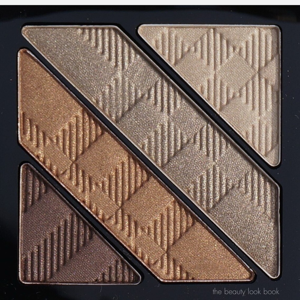 Authentic Burberry Gold and Brown Eyeshadow Palette Luxurious Blendable Shades